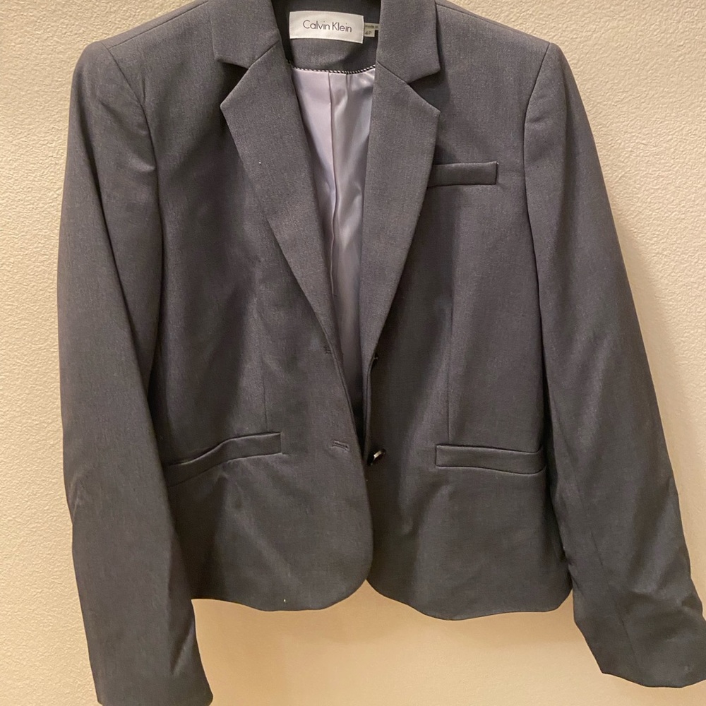 Calvin Klein Gray Suit Jacket